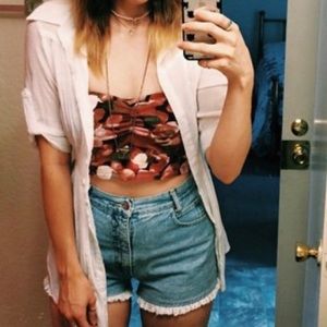 Vintage High-Waisted Denim Shorts